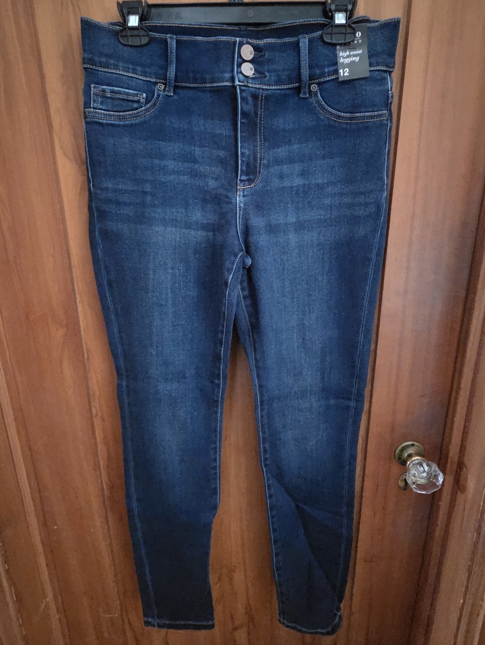 NWT NY&Co Soho Jeans High Waist Jeggings, Dark Rinse, 12